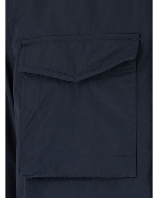 Aspesi Blue Mock Collar Jacket for men