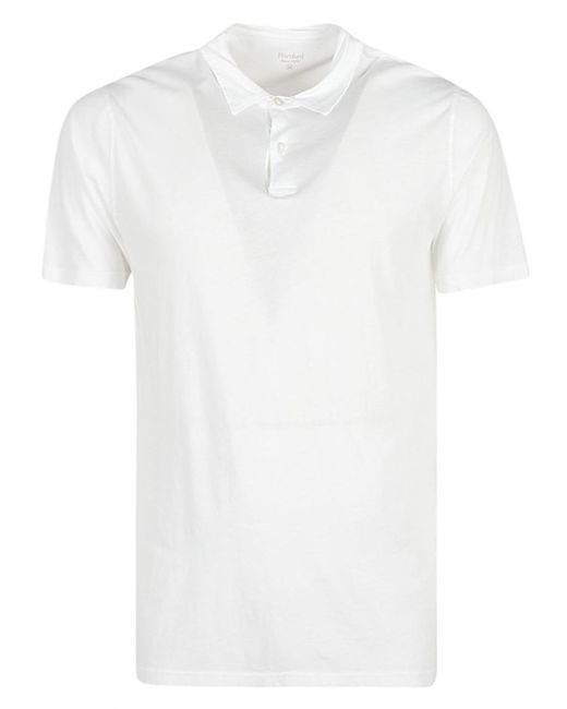 Hartford White Cotton Polo Shirt for men