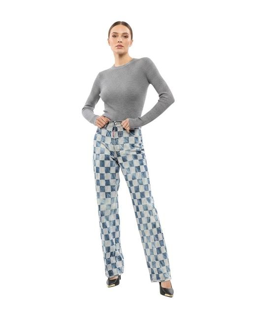 DSquared² Blue Regular Mid Rise Jeans