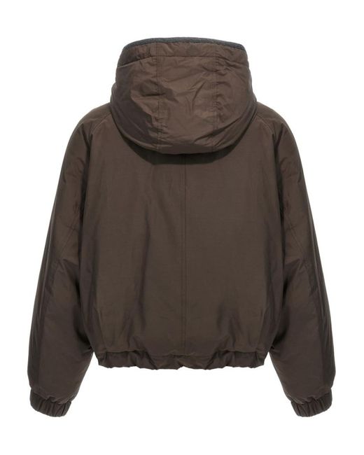 Brunello Cucinelli Brown Cropped Down Jacket