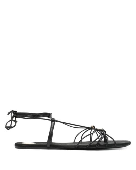 Saint Laurent White Open Toe Sandals