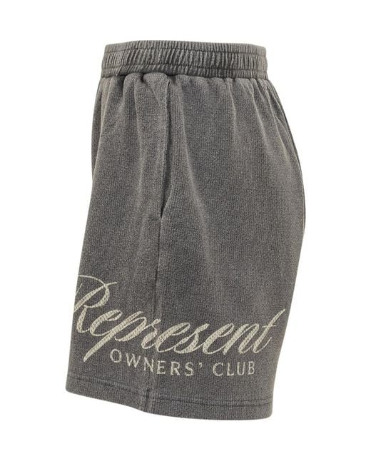 Represent Gray Logo Shorts for men