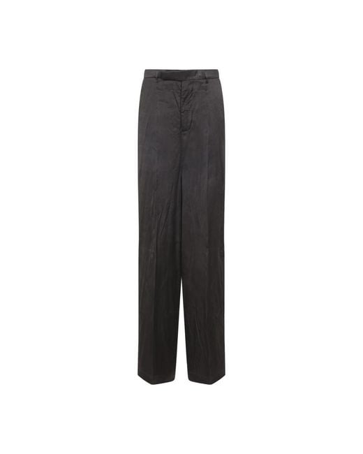 Rick Owens Gray Flat Front Pants