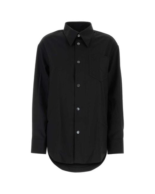AMI Black Oversized Solid Shirt