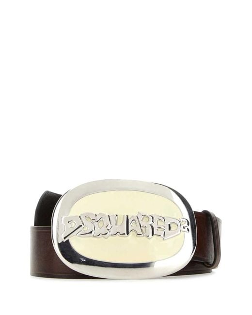 DSquared² Yellow Leather Belt