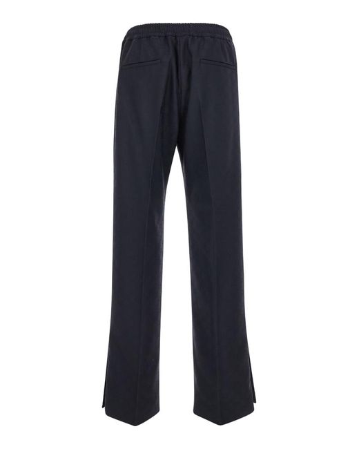 Gucci Blue Jacquard Drawstring Tapered Trousers for men
