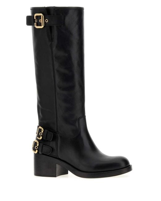 Chloé Black Solid Dakota Boots