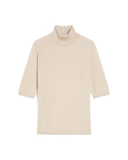 Max Mara White Turtleneck Sweater