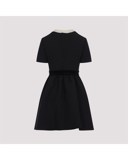 Valentino Garavani Black Crepe Couture Short Dress