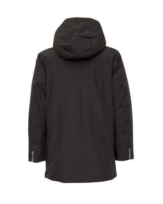Woolrich Black Solid Hood Jacket for men