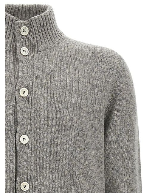 Zanone Men's Gray Chioto Cardigan Sweater