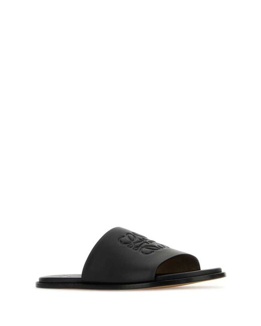 Loewe Black Logo Slides for men
