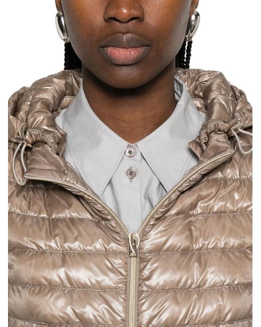 Herno White Quilted Hood Jacket