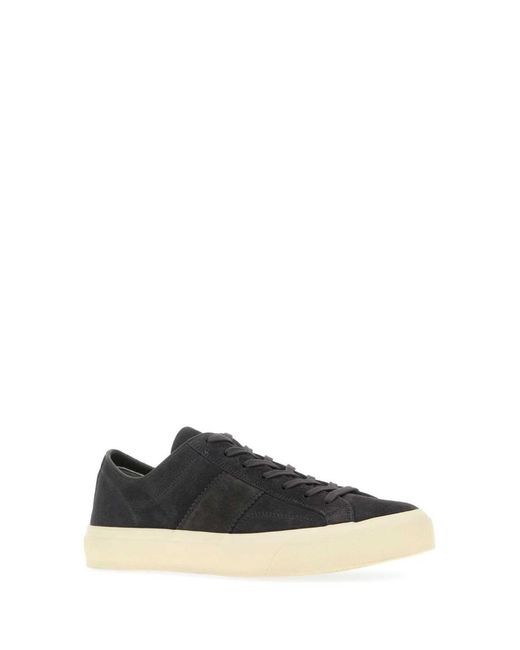 Tom Ford Black Solid Sneakers for men