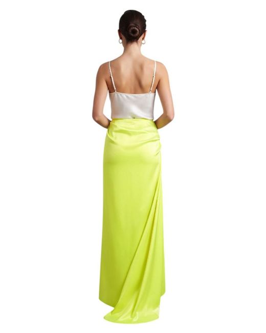 Sportmax Yellow Solid Maxi Skirt