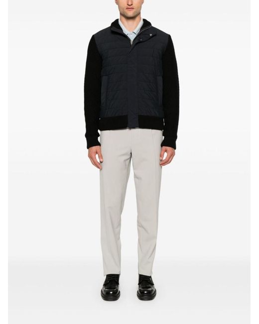 Herno Black Nylon And Wool Bomber Jacket for men