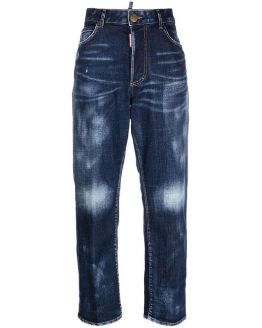 DSquared² Blue Straight-Leg Jeans