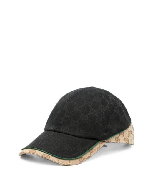 Gucci Black Gg Logo Baseball Cap for men