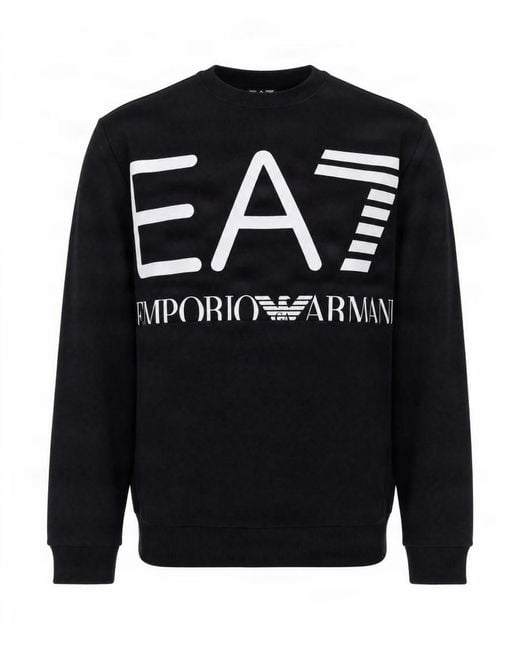 EA7 Blue Crew Neck Sweatshirt for men