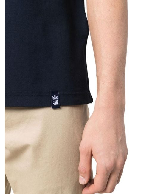 Drumohr Blue Solid T-Shirt for men
