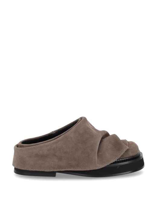 The Attico Brown Suede Mules