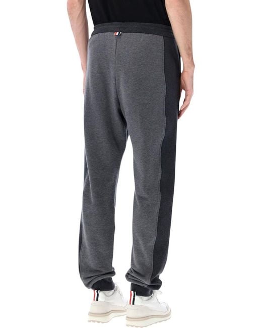 Thom Browne Black Cotton Solid Joggers for men
