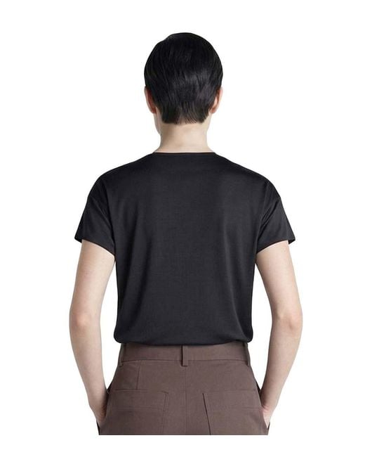 Lemaire Black Solid Mock Collar T-Shirt