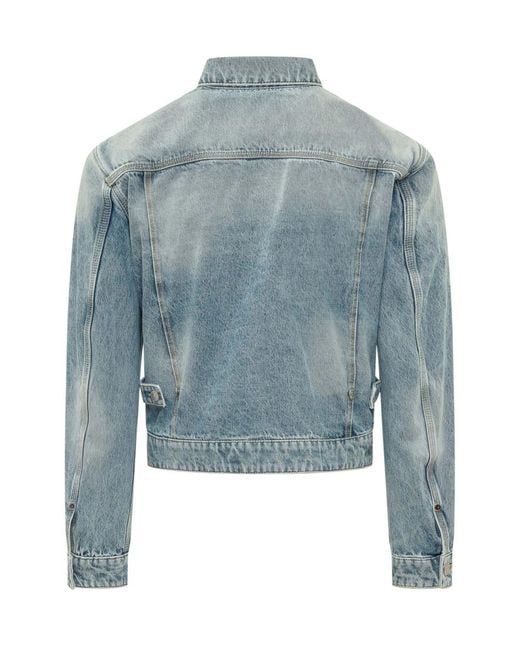 DSquared² Blue Solid Shirt Collar Jacket for men