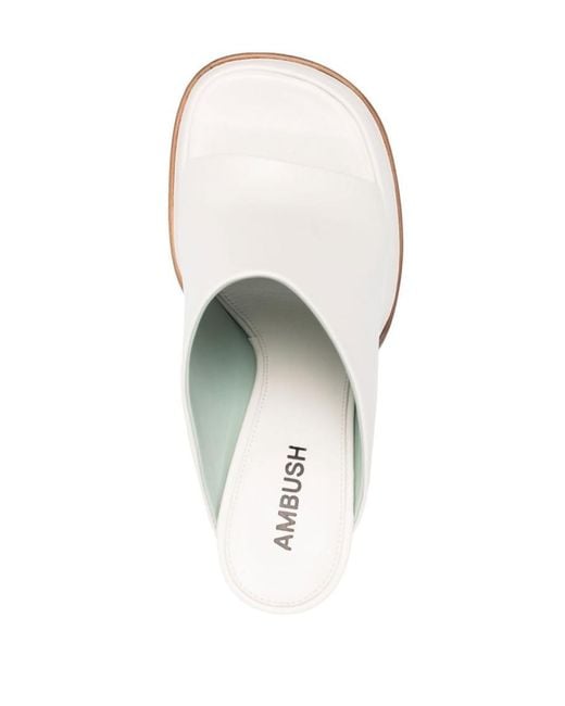 Ambush White Leather Heels