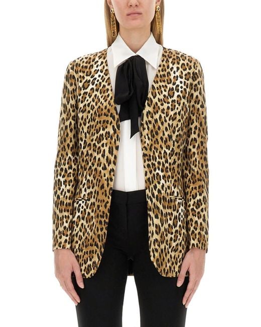 Moschino Multicolor Jacket With Animal Pattern
