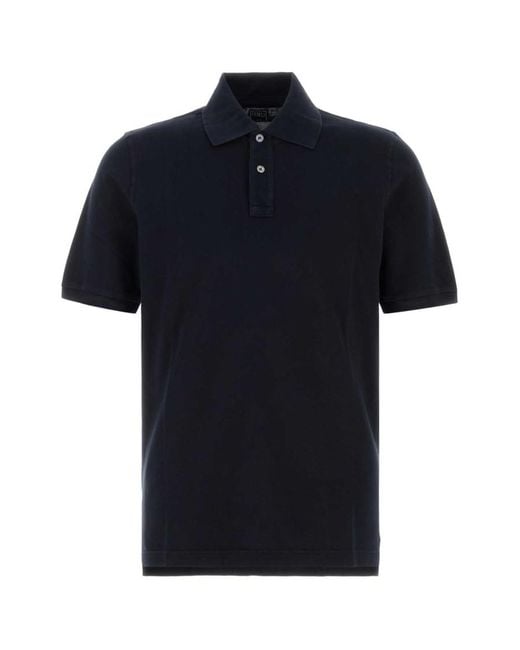 Fedeli Black Solid Polo for men