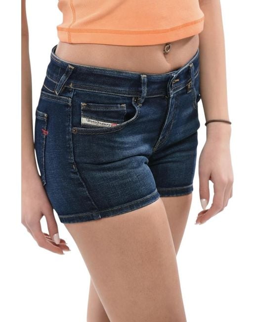 DIESEL Blue Solid Shorts