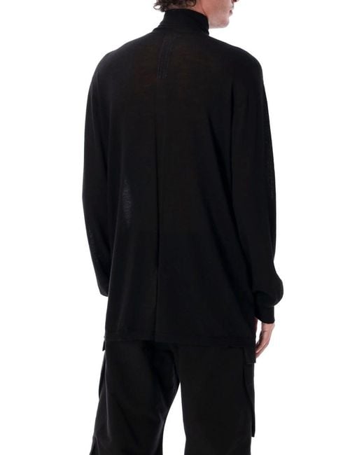 Rick Owens Black Wool Turtleneck for men