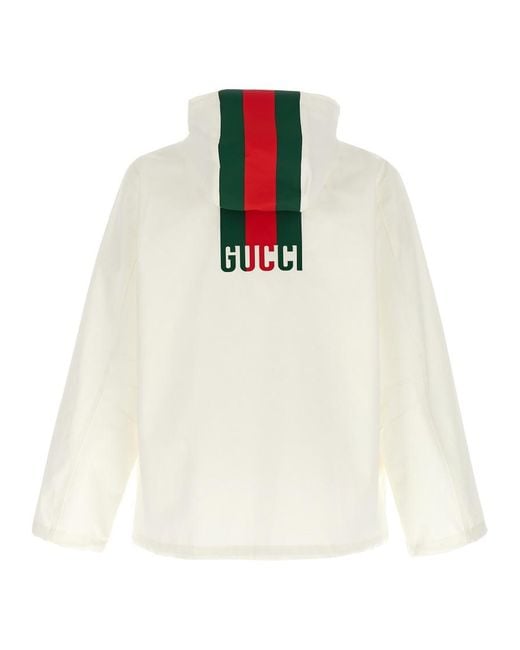 Gucci White Logo Hood Jacket for men