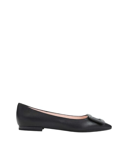 Roger Vivier Black Solid Ballet Flats