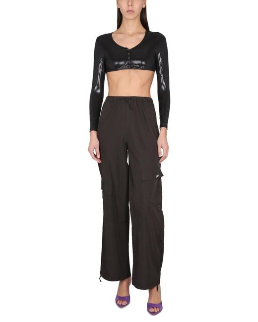 NOT AFTER TEN Black Solid Scoop Neck Top