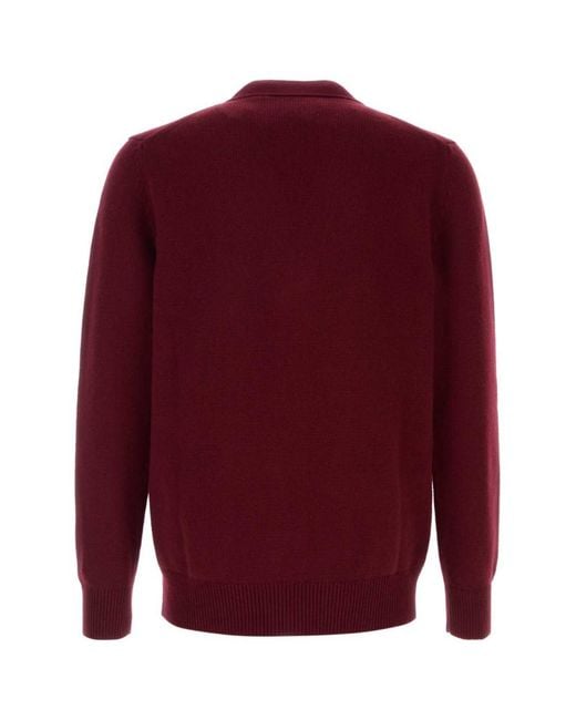Gucci Red V Neck Cardigans for men