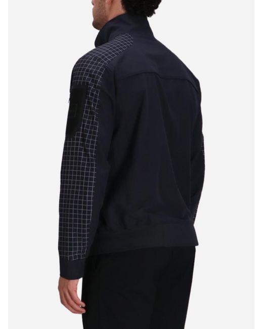 Boss Blue Check Zip-Up Jacket for men