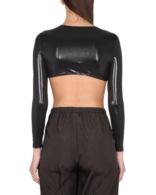 NOT AFTER TEN Black Solid Scoop Neck Top