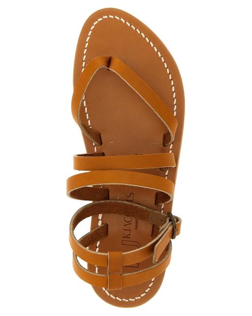 K. Jacques Brown Open Toe Sandals