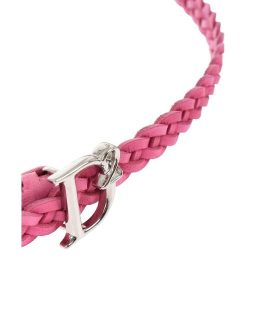 DSquared² Pink Braided Belt