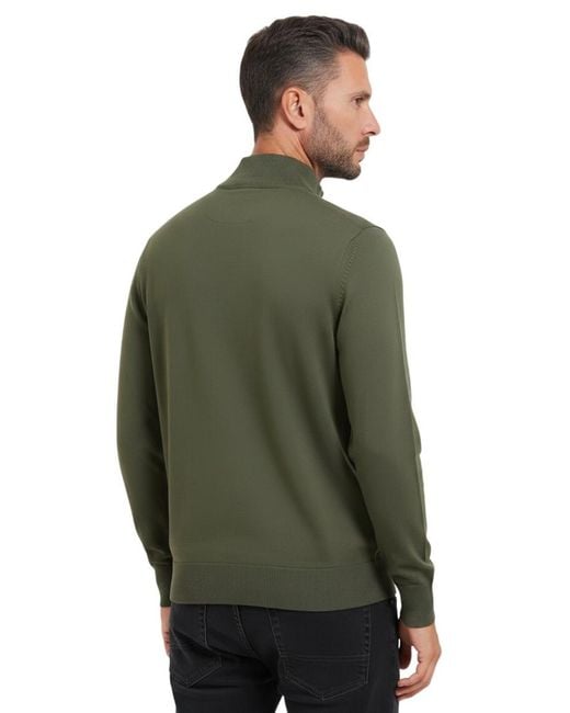 Boss Green Solid Half Zip Sweater for men