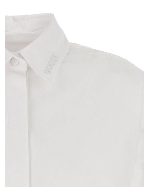 Gucci White Regular Solid Shirt