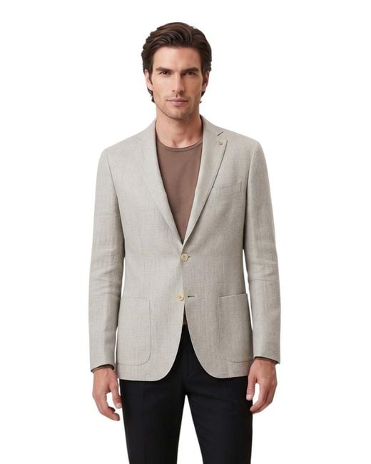 Corneliani Gray Light Textured Blazer for men