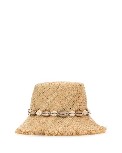 Alanui Natural Raffia Bucket Hat