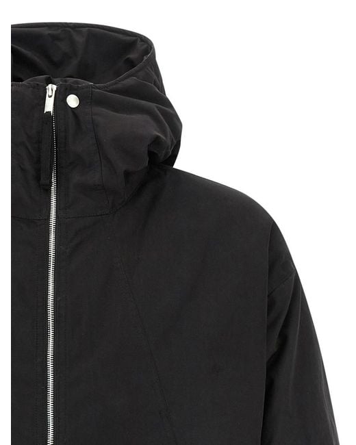 Thom Krom Black Solid Hood Jacket for men