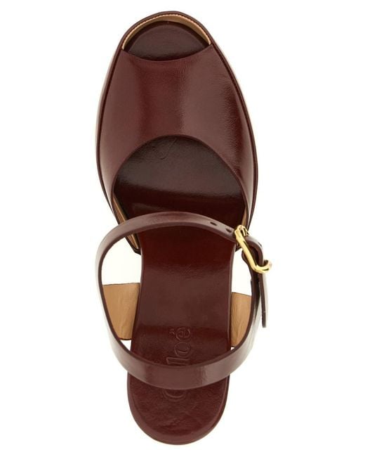 Chloé Brown Ankle-Strap Heels