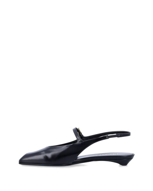 Prada White Slingback Ballet Flats