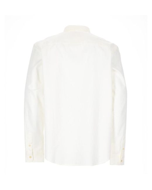 A.P.C. White Regular Solid Shirt for men