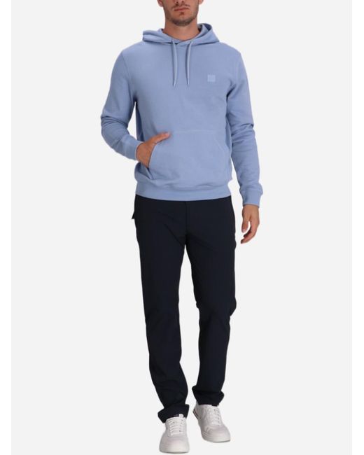 Boss Blue Logo Hoodie for men